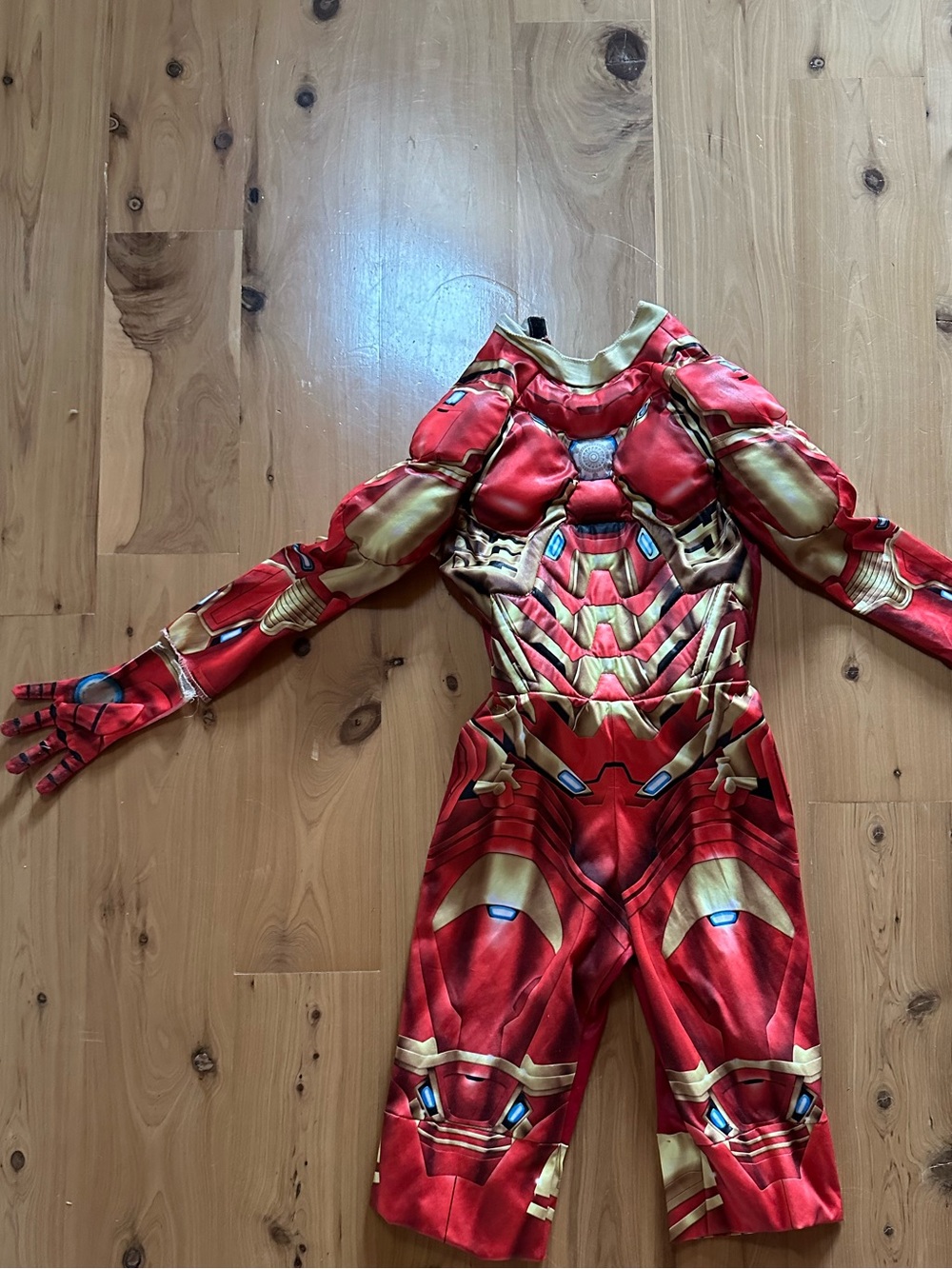 Kids Red and Gold Ironman Costume with Mask - Picture 5 of 5
